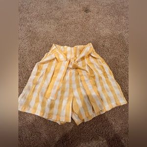 Perfect condition sheen not shorts with yellow and white stripes size 11 to 12